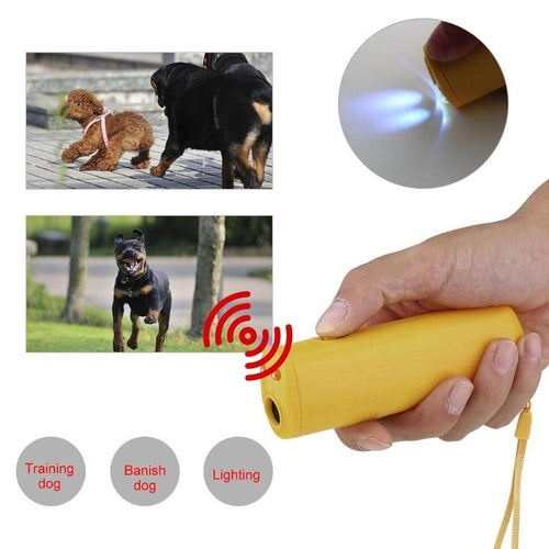 3 in 1 Dog Repeller Anti Barking Stop Bark Ultrasonic Pet Dog Repeller Training Device Trainer With LED