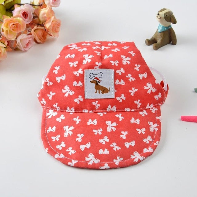 Pets Casual Hat Dog Cat Cute Baseball Cap for Pet Sport Flower Printing Pet Supplies Puppy Baseball Caps for Small Medium Pets