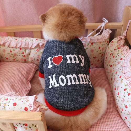 Pets Letter Knitwear Pet Dog Grey Clothing Dachshund Pet Plugged Shoulder Plush Warm Hoodies Pet Supplies