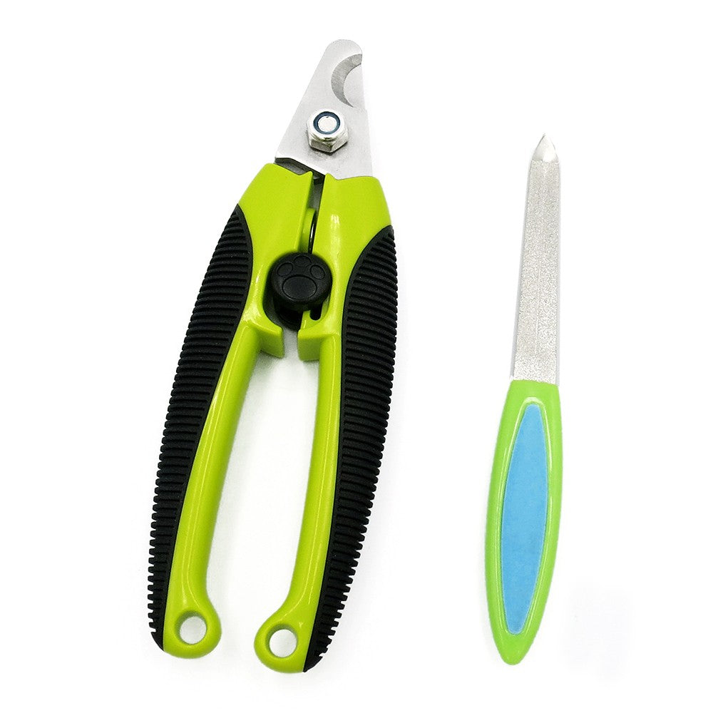 2pcs/set Pet Nail Clipper Pet Manicures Set Round Head Scissors for Cutting Pet Nails Nail Clippers with Nail File