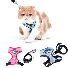 Load image into Gallery viewer, Pet Cat Vest Harness Leashes Suit Navy Blue Harness Pet Cat Puppy Cute Pet Small Pet